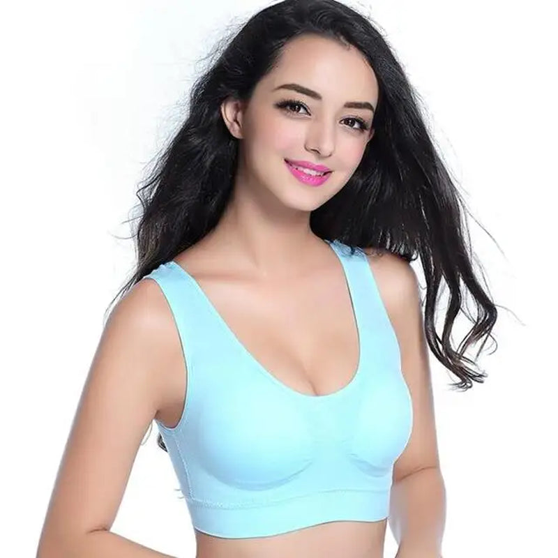S-7XL plus Size Thin Non-Underwire Bra Zero Bondage Women'S Underwearsports Yoga Wireless Vest Seamless Adjustable Brassiere