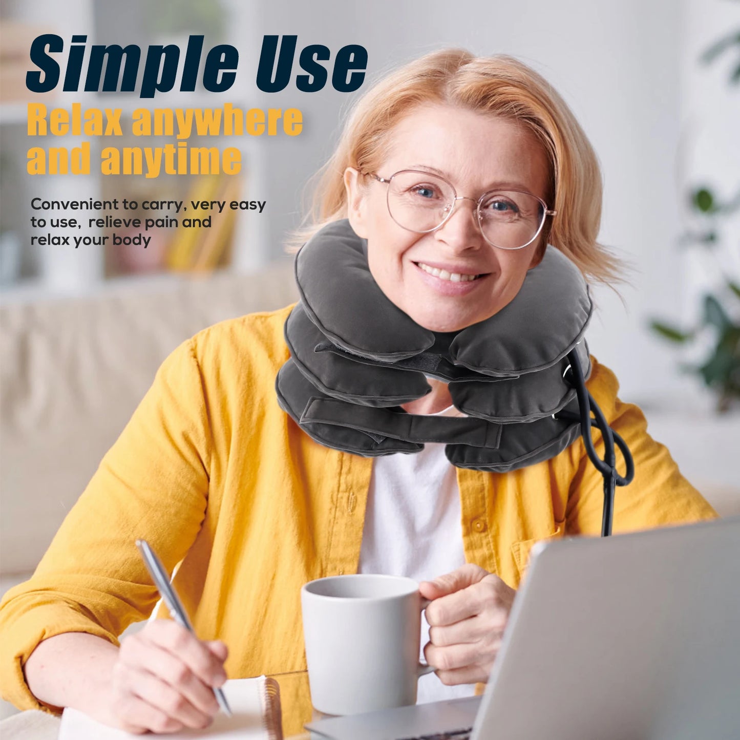 Neck Massager Cervical Support Pillow Air Pump Inflatable Collar Stretcher Brace 3 Layer Pain Relief Neck Ontlaster Traction