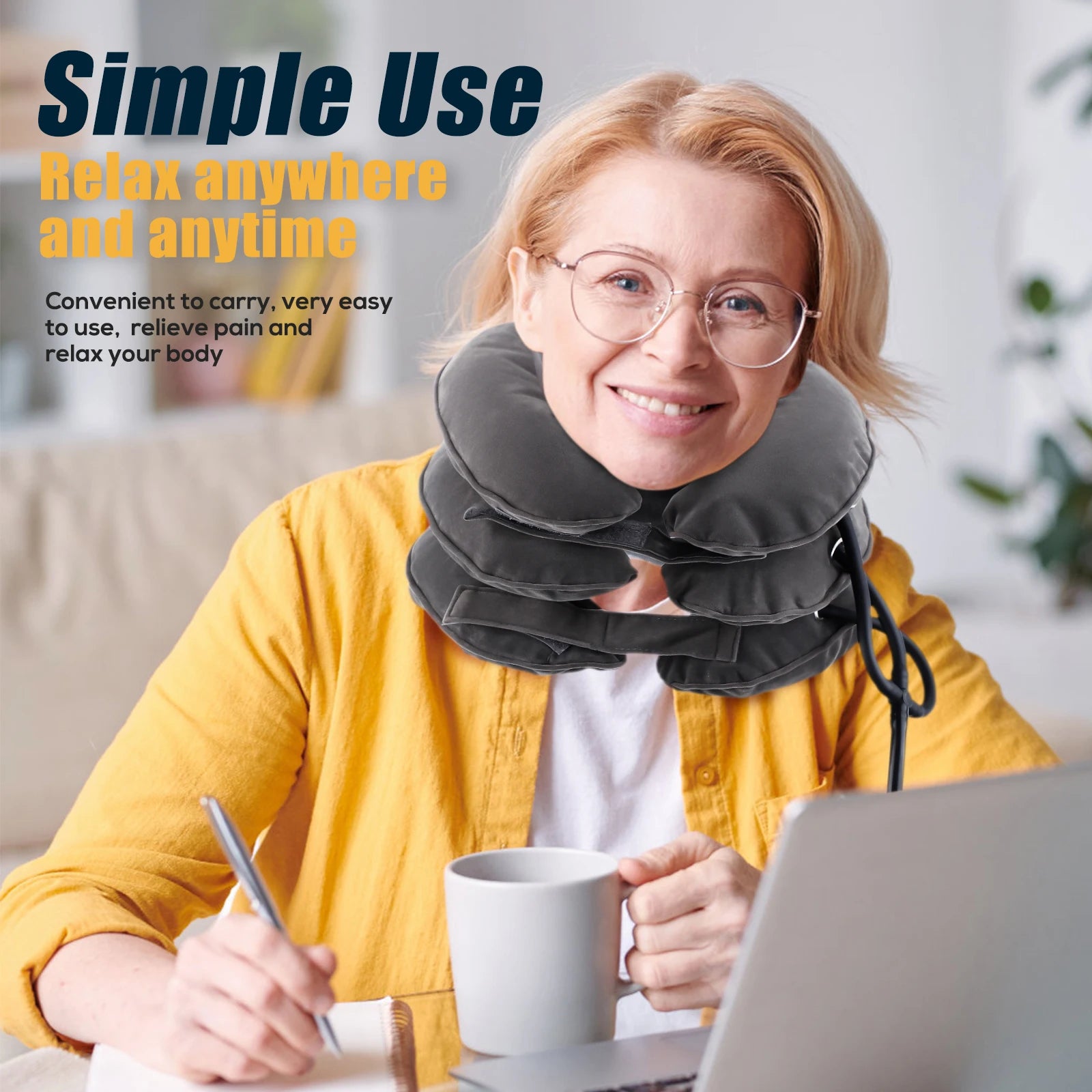 Neck Massager Cervical Support Pillow Air Pump Inflatable Collar Stretcher Brace 3 Layer Pain Relief Neck Ontlaster Traction
