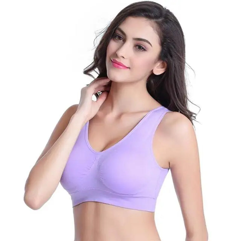 S-7XL plus Size Thin Non-Underwire Bra Zero Bondage Women'S Underwearsports Yoga Wireless Vest Seamless Adjustable Brassiere
