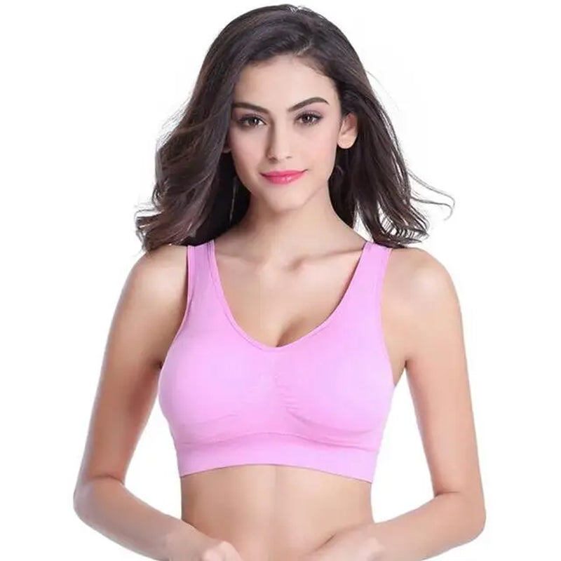 S-7XL plus Size Thin Non-Underwire Bra Zero Bondage Women'S Underwearsports Yoga Wireless Vest Seamless Adjustable Brassiere