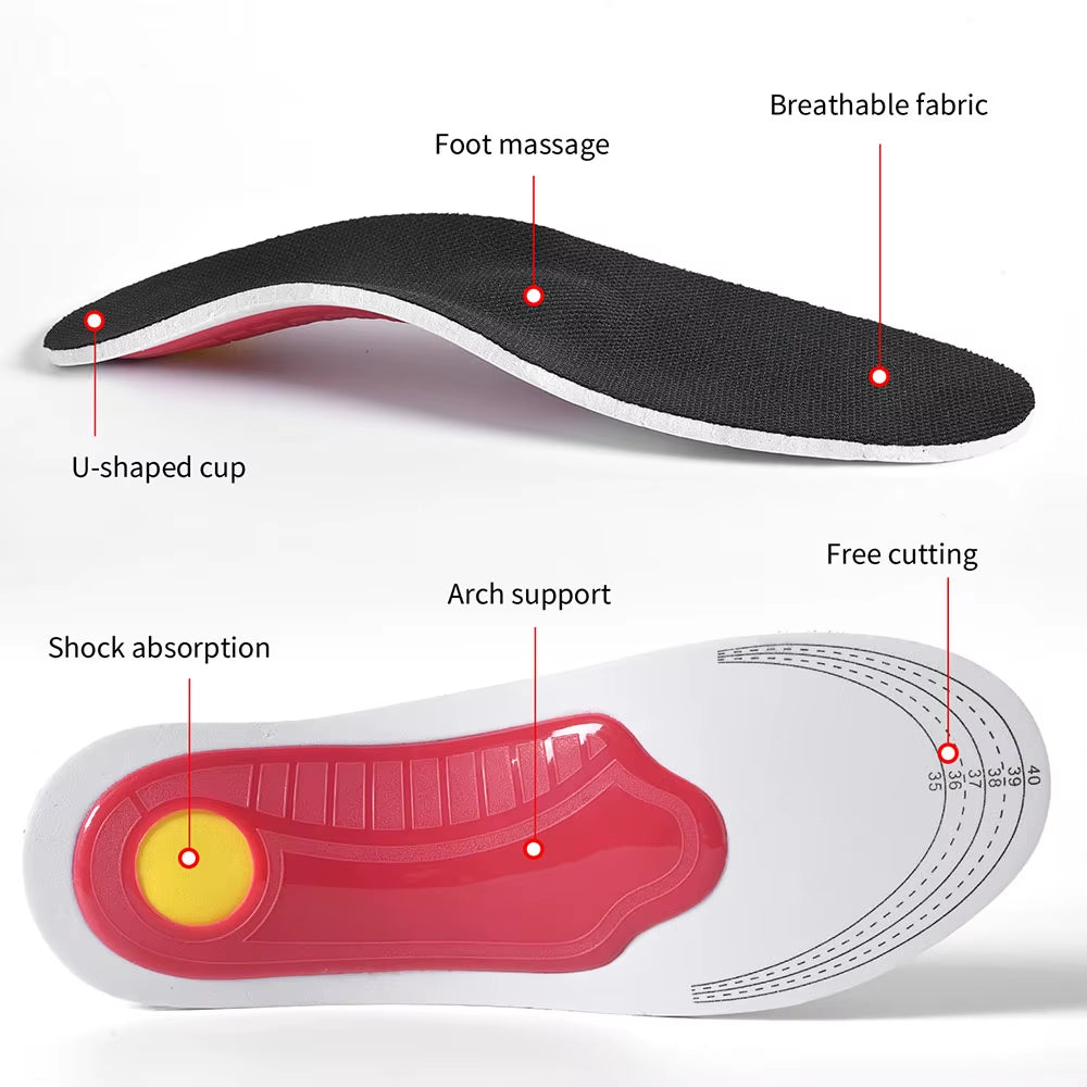 Orthotic Insole Arch Support Flatfoot Orthopedic Insoles for Feet Ease Pressure of Air Movement Damping Cushion Padding Insole