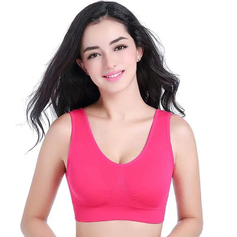 S-7XL plus Size Thin Non-Underwire Bra Zero Bondage Women'S Underwearsports Yoga Wireless Vest Seamless Adjustable Brassiere