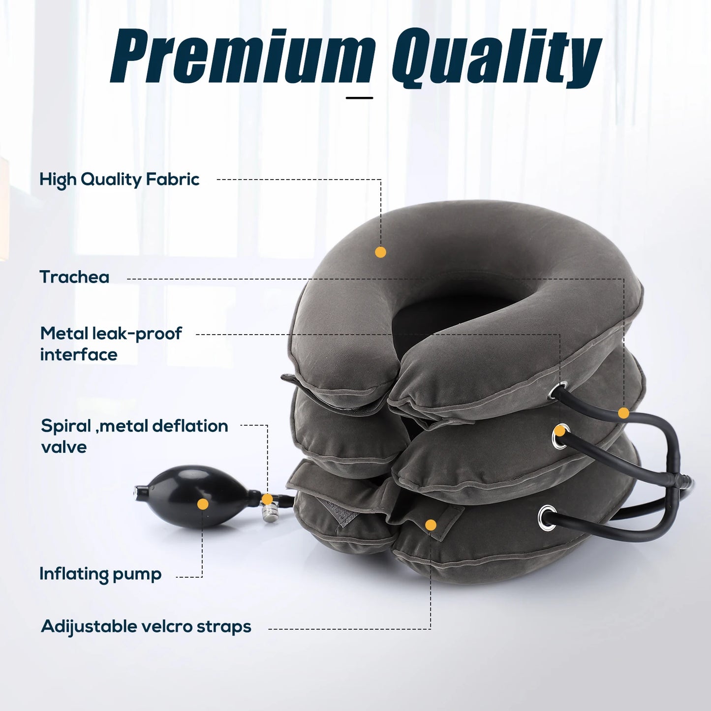 Neck Massager Cervical Support Pillow Air Pump Inflatable Collar Stretcher Brace 3 Layer Pain Relief Neck Ontlaster Traction
