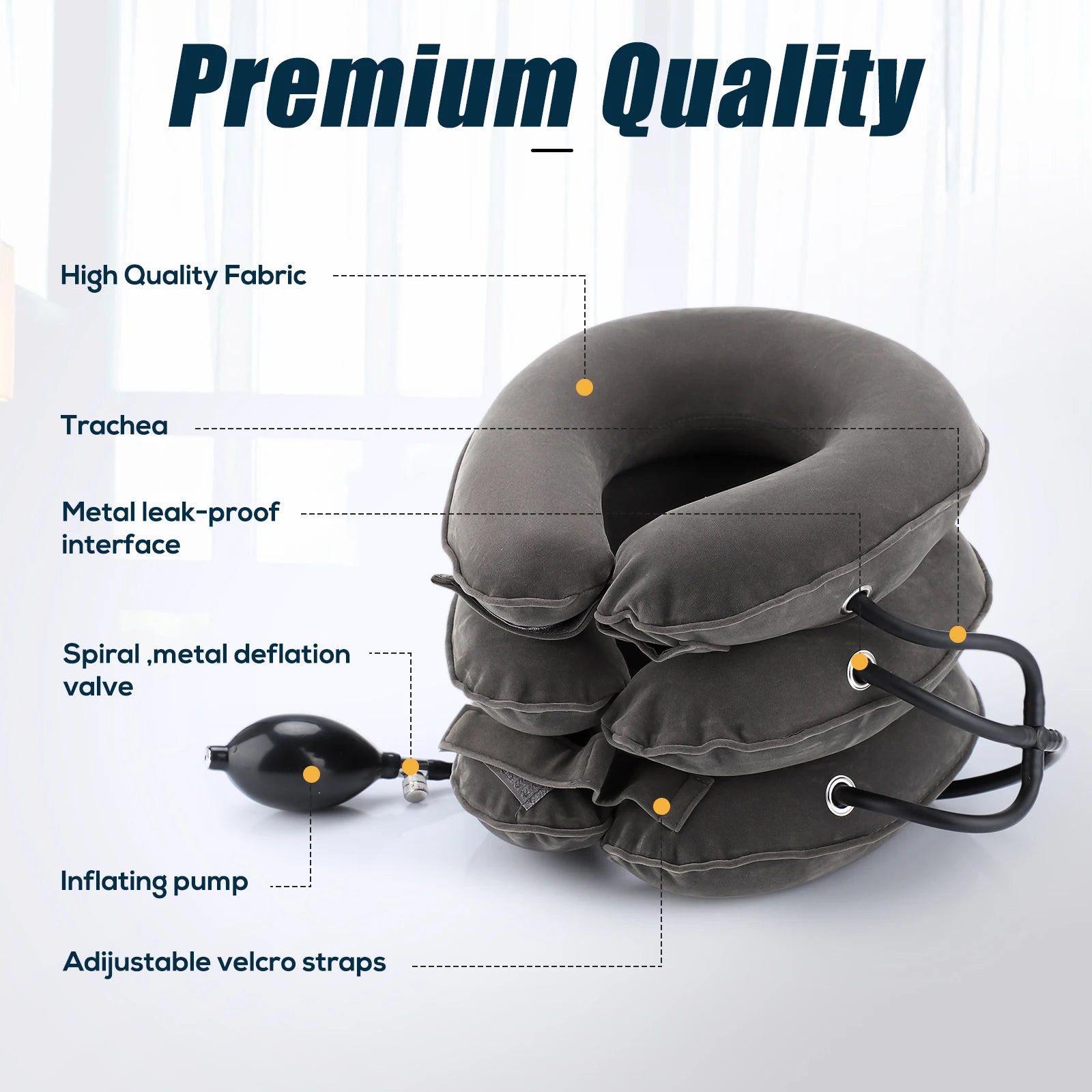 Neck Massager Cervical Support Pillow Air Pump Inflatable Collar Stretcher Brace 3 Layer Pain Relief Neck Ontlaster Traction