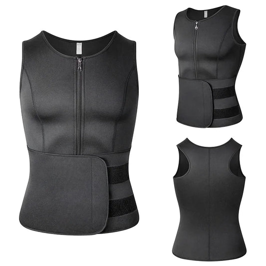 Men Body Shaper Waist Trainer Vest Slimming Shirt Sauna Sweat Compression Undershirt Shapewear Fat Burner Workout Tops