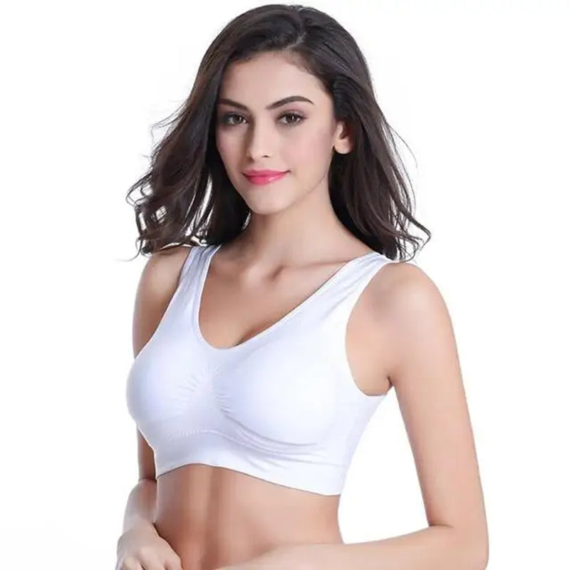 S-7XL plus Size Thin Non-Underwire Bra Zero Bondage Women'S Underwearsports Yoga Wireless Vest Seamless Adjustable Brassiere
