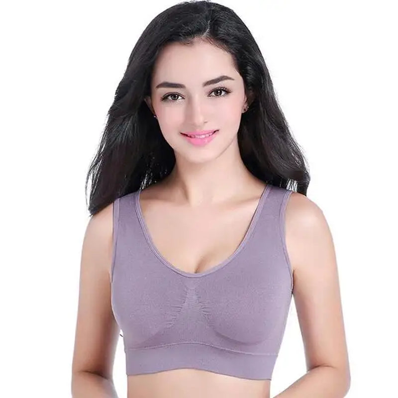 S-7XL plus Size Thin Non-Underwire Bra Zero Bondage Women'S Underwearsports Yoga Wireless Vest Seamless Adjustable Brassiere