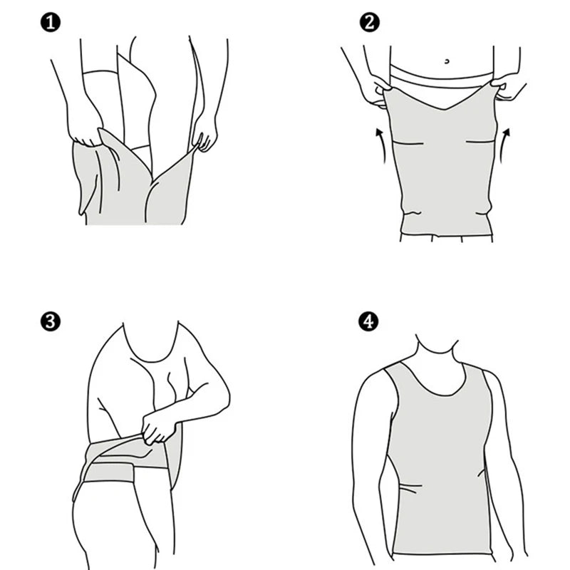 Men'S Shapewear Slimming Body Corset Vest Shirt Compression Abdomen Tummy Belly Control Slim Waist Cincher Underwear Sports Vest