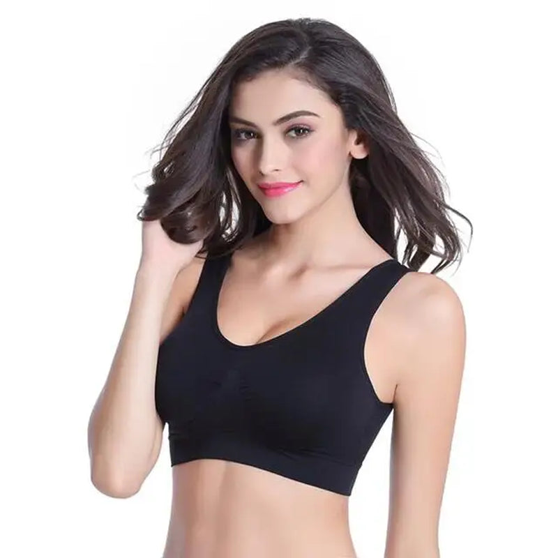 S-7XL plus Size Thin Non-Underwire Bra Zero Bondage Women'S Underwearsports Yoga Wireless Vest Seamless Adjustable Brassiere